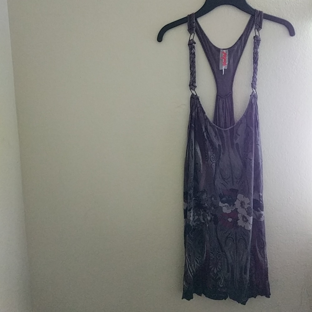 Free People Long Floral Tank Top